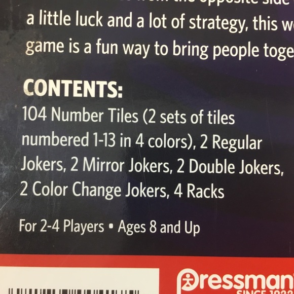 Rummikub Classic with 3 New Jokers 2nd Way 2 Play, Tile Game by Pressman, Used - Picture 4 of 10